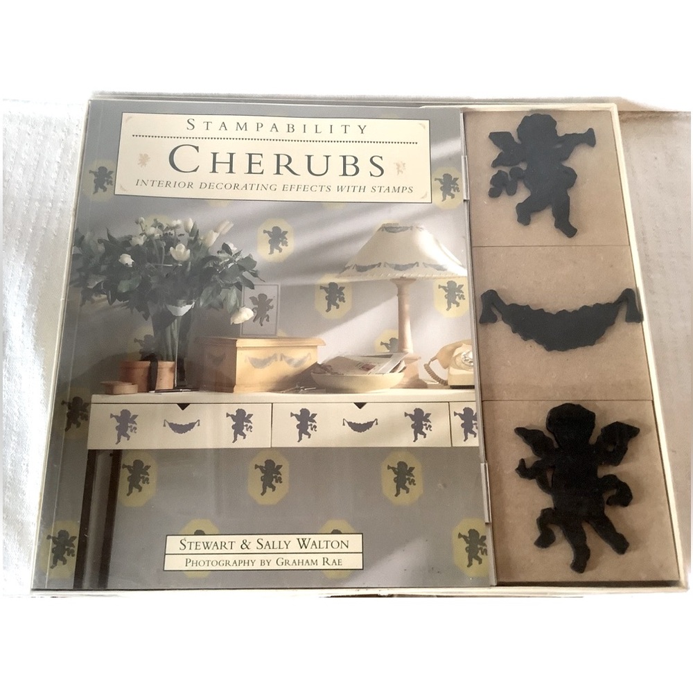 NIB Y2K CHERUBS STAMPABILITY KIT INTERIOR DECORATING EFFECTS w/Stamps By Walton